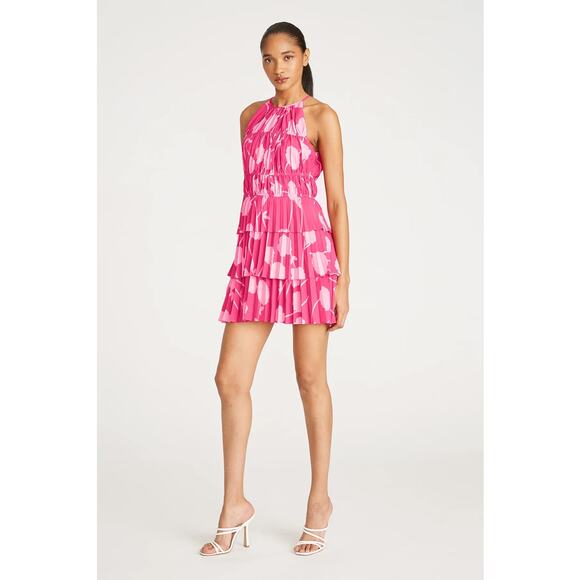AMUR Ayesha Mini Halter Dress Dahlia Pink - Picture 3 of 8